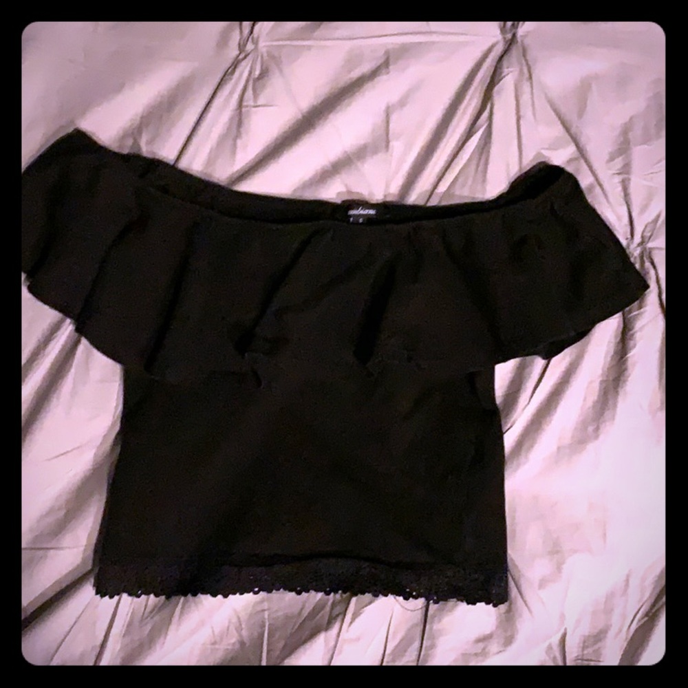 Black Off The Shoulder Top